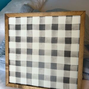 Black and White Checkered Wall Art